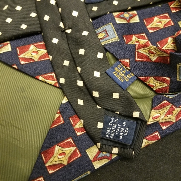2 Men's Ties Brooks Brothers Chaps Ralph Lauren - Picture 3 of 4